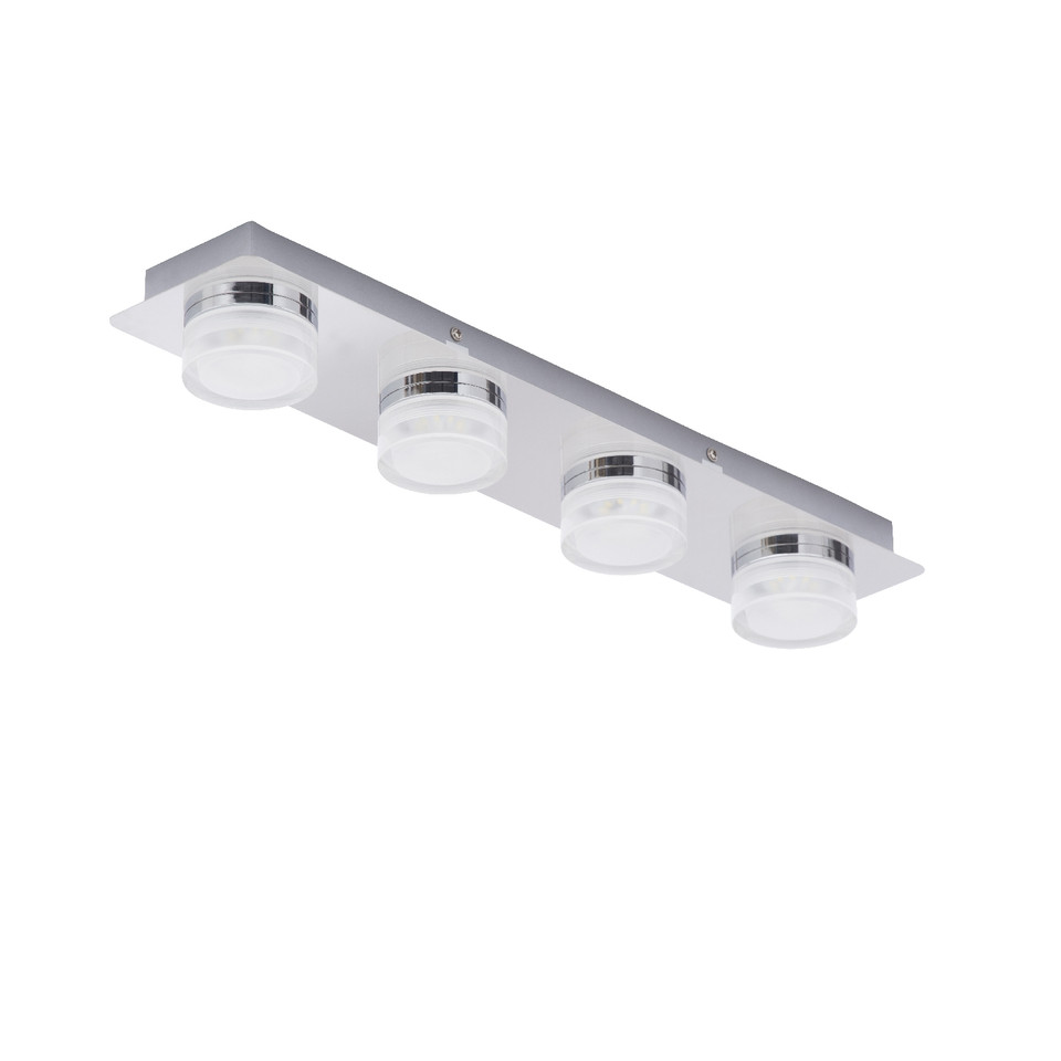 Forum Spa Amalfi Polished Chrome 530mm 4 Lamp Bar LED Flush Ceiling Light - SPA-31737-CHR