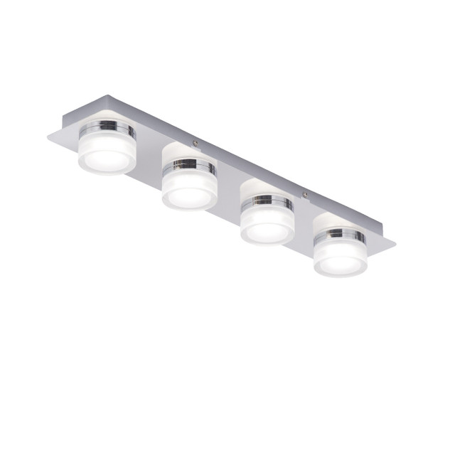 Forum Spa Amalfi Polished Chrome 530mm 4 Lamp Bar LED Flush Ceiling Light - SPA-31737-CHR - Image 2