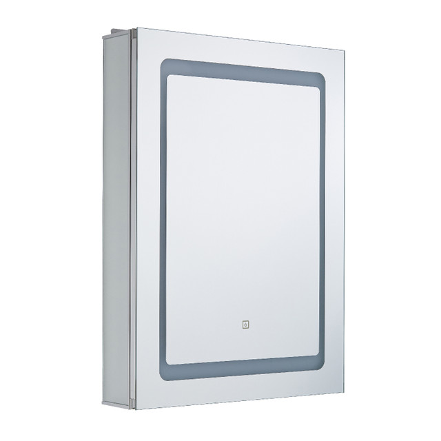 Forum Spa Arte 500mm x 700mm 1 Door Illuminated LED Mirrored Cabinet with Touch Switch and Shaver Socket - SPA-35707 - Image 2
