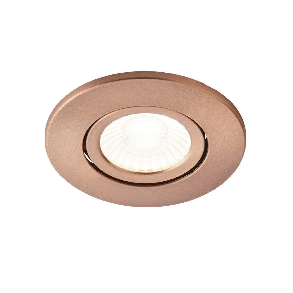 Forum Spa Como Antique Copper 31mm Fire-rated IP65 5w LED Tiltable Bathroom Downlight - SPA-38571-ACOP