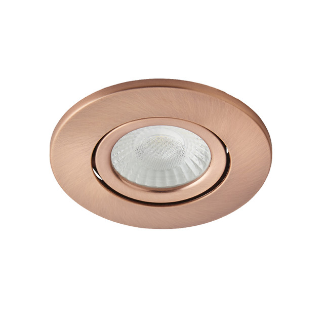 Forum Spa Como Antique Copper 31mm Fire-rated IP65 5w LED Tiltable Bathroom Downlight - SPA-38571-ACOP - Image 2