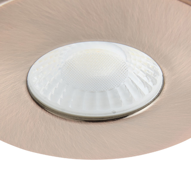 Forum Spa Como Antique Copper 68mm Fire-rated IP65 8w LED Fixed Bathroom Downlight - SPA-38572-ACOP - Image 3