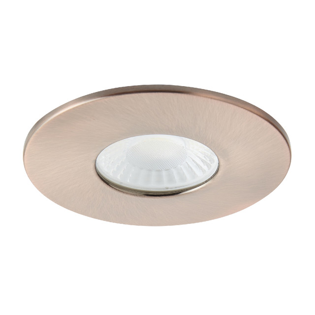 Forum Spa Como Antique Copper 68mm Fire-rated IP65 8w LED Fixed Bathroom Downlight - SPA-38572-ACOP - Image 2