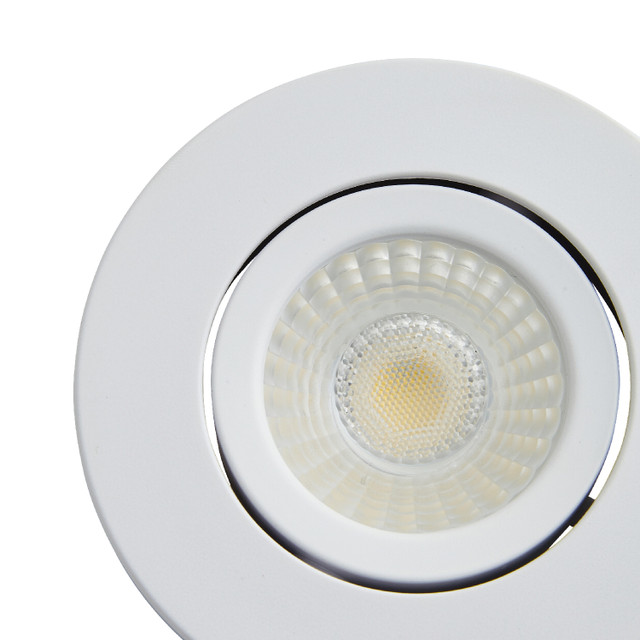 Forum Spa Como Matt White 31mm Fire-rated IP65 5w LED Tiltable Bathroom Downlight - SPA-38571-MWHT - Image 3