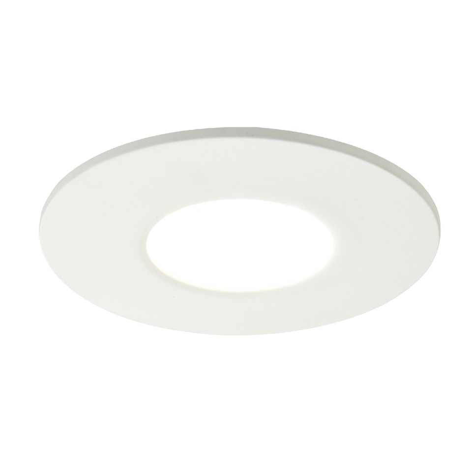 Forum Spa Como Matt White 68mm Fire-rated IP65 8w LED Fixed Bathroom Downlight - SPA-38572-MWHT