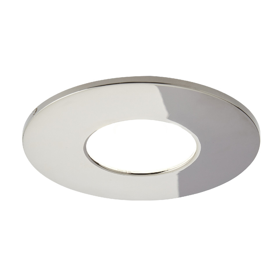 Forum Spa Como Black Chrome 68mm Fire-rated IP65 8w LED Fixed Bathroom Downlight - SPA-38572-BCHR