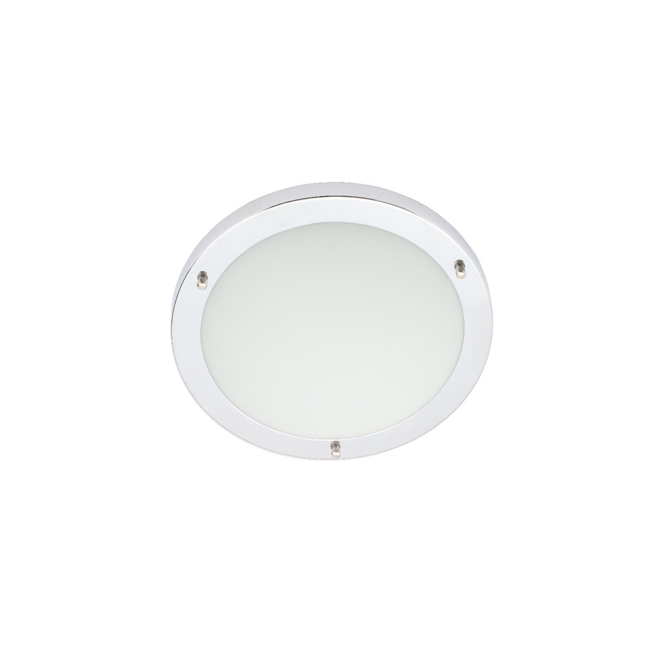 Forum Spa Delphi Polished Chrome 310mm Large LED Flush Ceiling Light - SPA-34047-CHR