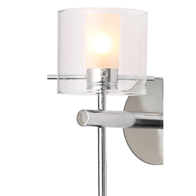 Forum Spa Gene Polished Chrome/Clear 100mm 1 Lamp Cylinder Wall Light - SPA-31725-CHR - Image 3