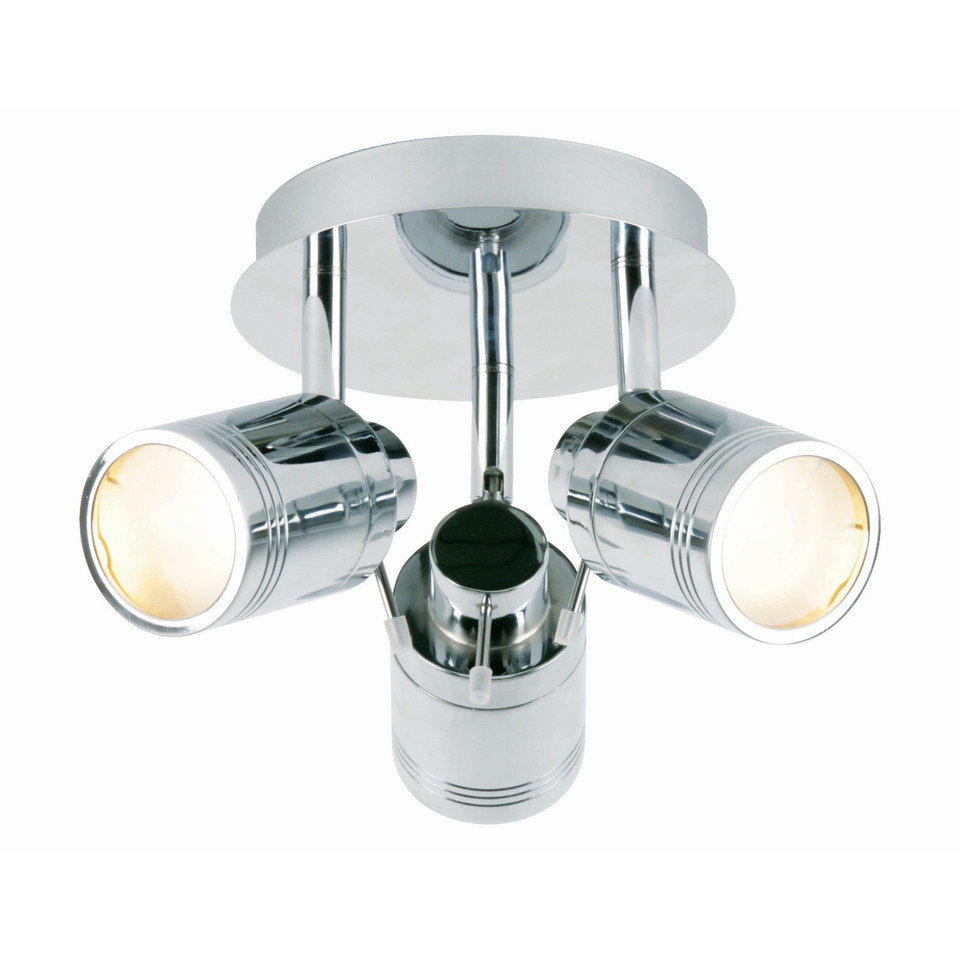 Forum Spa Scorpius Polished Chrome 260mm 3 Lamp Plate Can Spotlight - SPA-27405-CHR