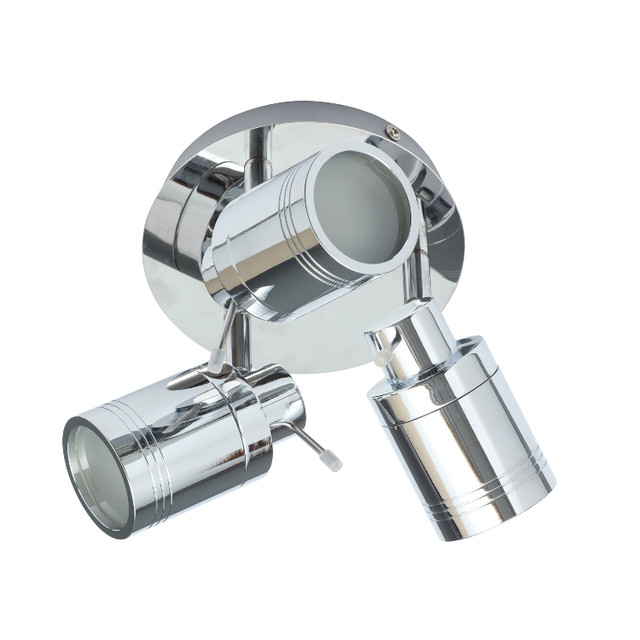 Forum Spa Scorpius Polished Chrome 260mm 3 Lamp Plate Can Spotlight - SPA-27405-CHR - Image 2
