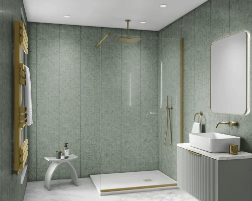 QMBS55-Decorwall-Elegance-Damask-Gilted-Green-Shower-Scene-2